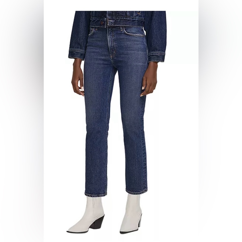 Agolde Wilder Straight Leg Midrise Medium-Wash Womens Size 28 Ankle Length Jeans